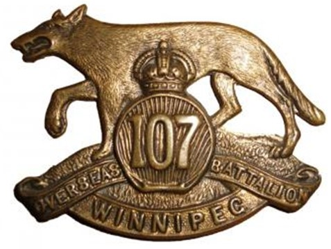 107th (Timber Wolf) Pioneer Battalion Badge
