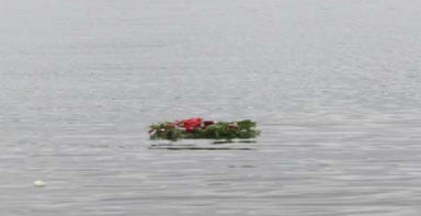 Memorial Wreath in Esquimalt Harbour