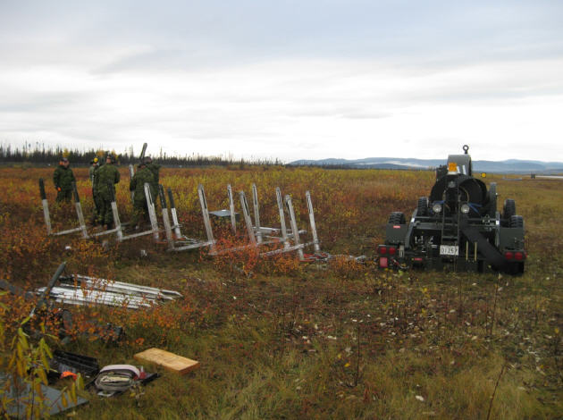 The KM stake-line anchors the MAAS during aircraft engagements