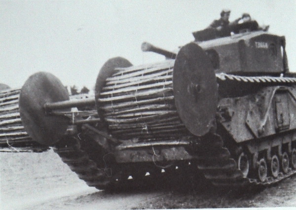 Maj Sucharov's chespaling on a Churchill Tank