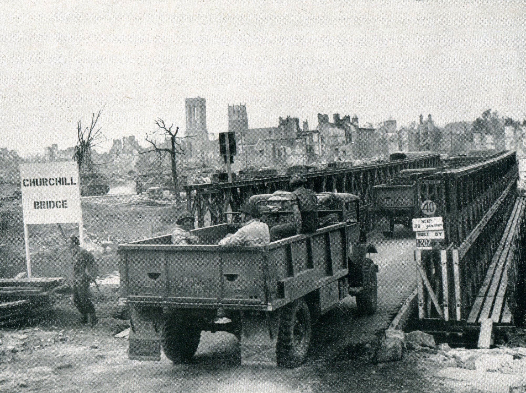 'Churchill’ Bridge built by the 5th Field Company, 18 July 1944