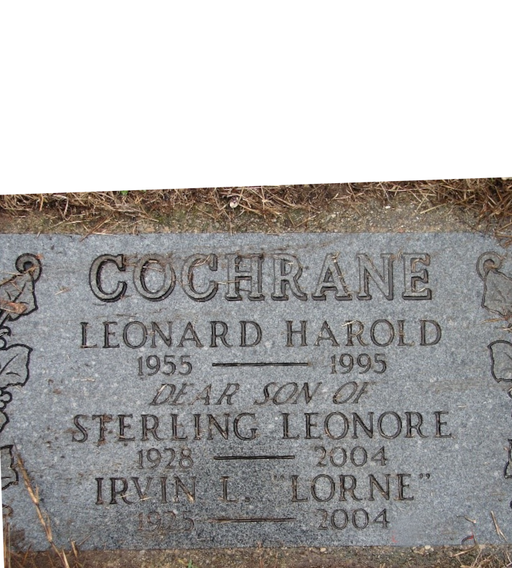 Sgt IL Cochrane Family Grave Marker