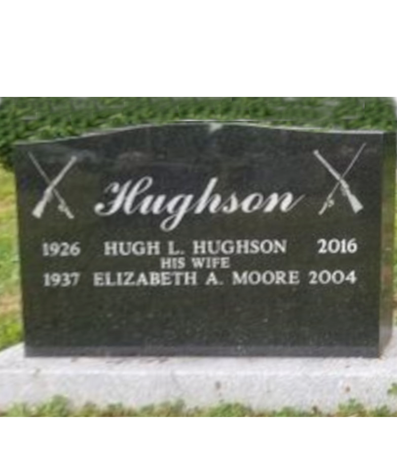 Spr Hugh LeRoy Hughson (Ret’d) Headstone in the Douglas Rural Cemetery in New Brunswick