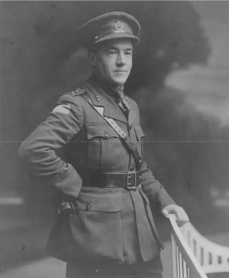 Lt Leslie Miller who brought home the original acorns for today's oak trees at Vimy Ridge