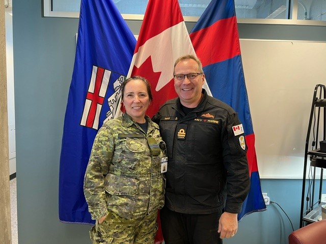 Capt Lisa White and Lt(N) Keith Diakiw