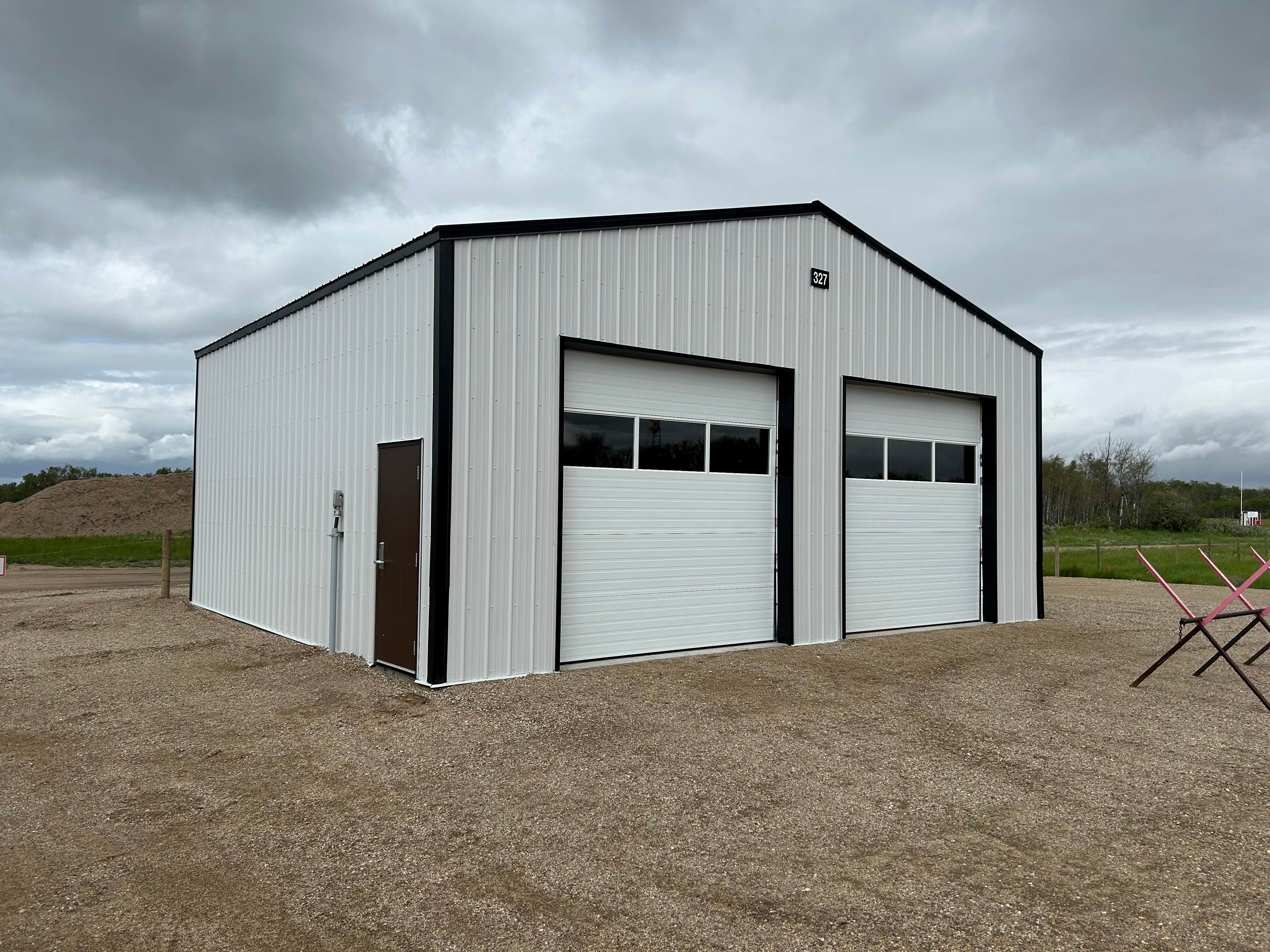 Photo 1 – Garage built for the Range Control. Photo by Wade Cochrane, Civilian Carp Shop Supervisor