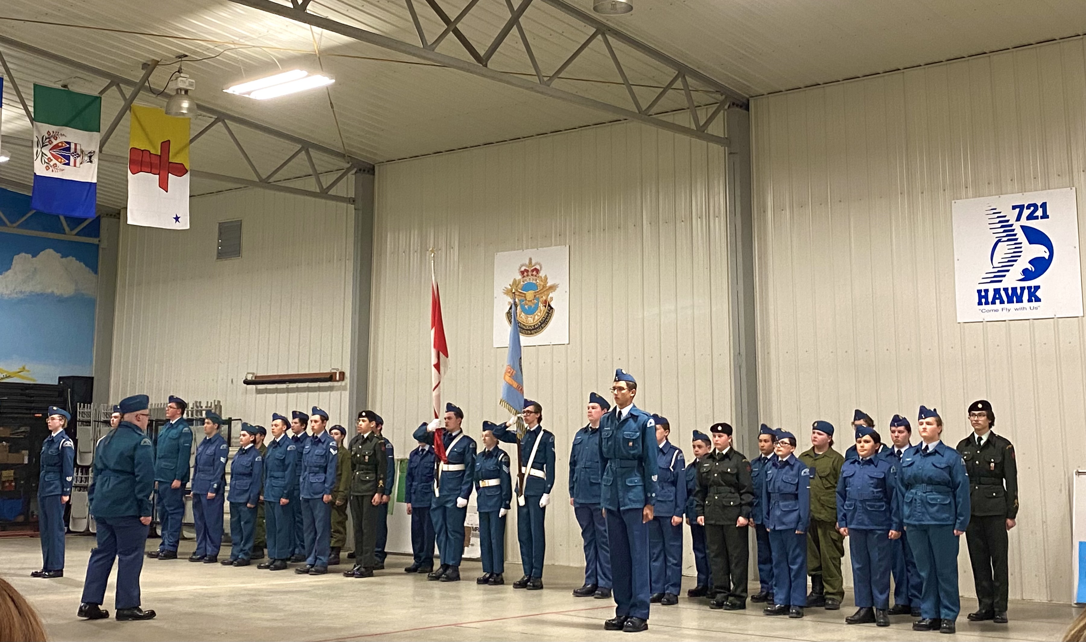 Photo 1 – 721 RCAC Hawk Sqn on parade. Photo by Lisa Peterson