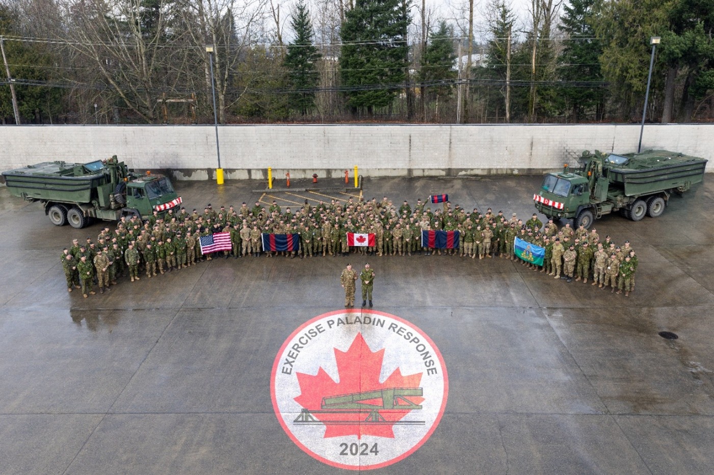 3rd Cdn Div Sappers and the 671st Multi-Role Bridging Company assembles at the Colonel Roger St. John Armoury in Vedder Crossing