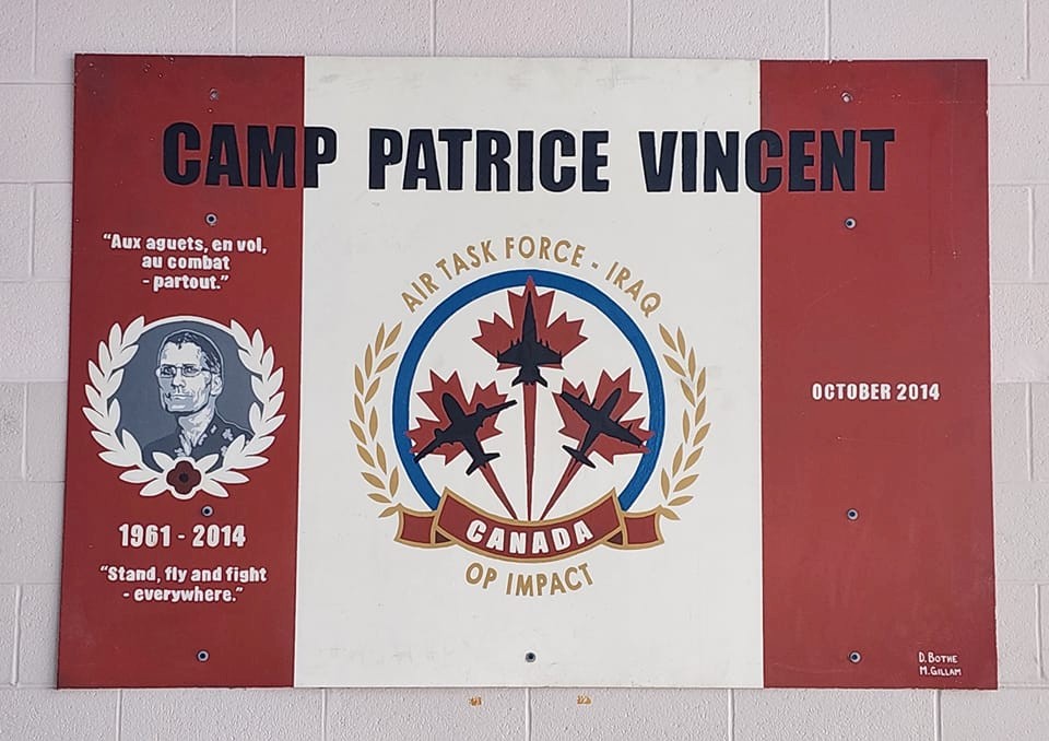 The Camp sign is now at the Canadian Forces Fire and CBRN Academy (CFFCA)