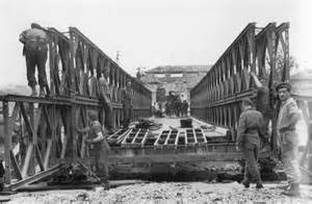 Reynolds Bridge 1944 (150-ft triple-double) built be the 23rd Field Company, RCE