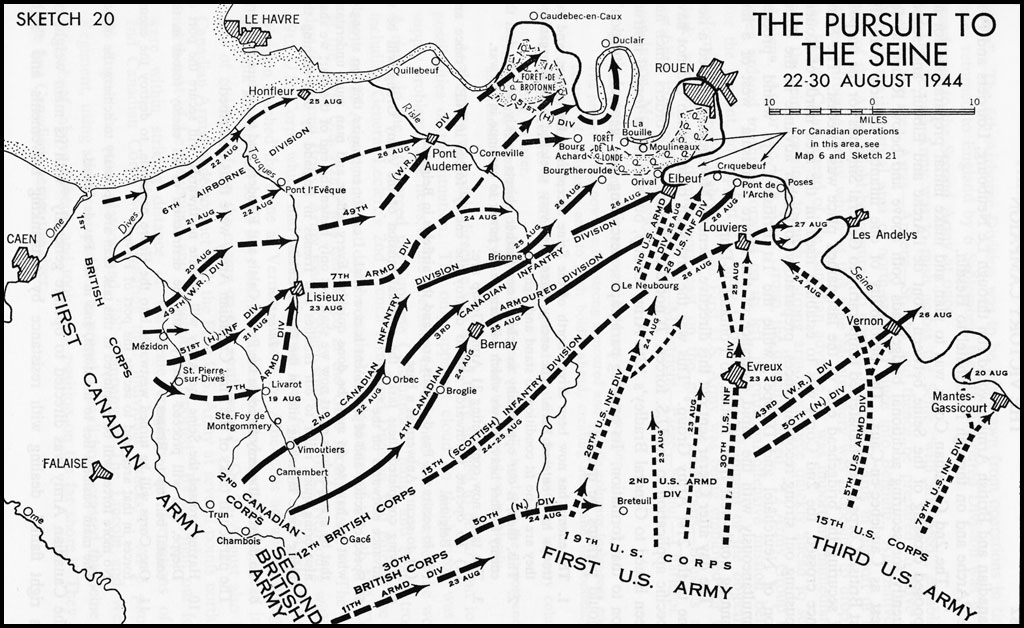 Pursuit to the Seine (from Stacey - Victory Campaign)
