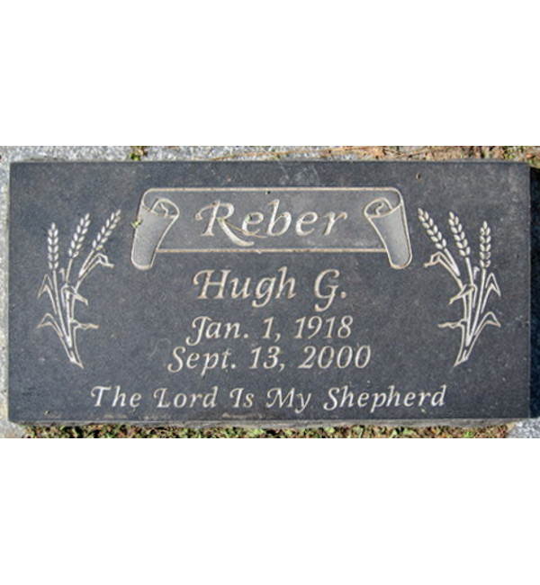 Hugh G Reber's Headstone in Pleasant Heights Cemetery Eaglesham, Grande Prairie, AB