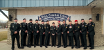 Members from 1 Combat Engineer Regiment, 1 Military Police Regiment, 1 Field Ambulance and Lord Strathcona’s Horse (Royal Canadians) in Fox Creek, Alta. for the Remembrance Day ceremony. Photo by Meaghann E. Fuchs