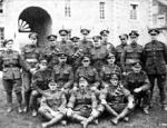 Non-commissioned officers of the 6th Field company, Canadian Engineers, pose in Belgium four months after the Armistice. 6th Fd Coy dug tunnels at Vimy Ridge, patched up roads near Amiens and defused mines after the war.
