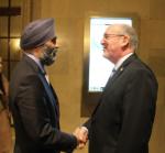 Minister Harjitt Sajjan, Minister of National Defence and Daniel Gosselin, President CDA Institute // L’honorable Harjitt Sajjan, ministre de la Défense nationale, et M. Daniel Gosselin, président de l’ICAD