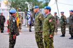 Col Pilon and Col Gasparotto on parade with MINUSTAH Military Component (MC) Force Commander Gen Ajax Porto Pinheiro // Le Col Pilon et le Col Gasparotto sur la parade avec le Commandant de la Force composante militaire MINUSTAH, le Gén Ajax Porto Pinheir
