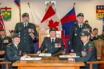 LCol H. Reibin, CWO G. St-Laurent, Col B. Honig, CWO E. Dugas, LCol C. Legarie