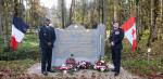 The memorial in the Supt town cemetery bears the names of the 29 forestry engineers, including ten members of the No 2 Construction Battalion. On 11 Nov 21, LCol Barry Pitcher and 2nd Lt Jerome Downie laid a wreath on behalf of Canada during a memorial ceremony.