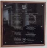 The No. 2 Construction Battalion commemorative plaque presented by CO 4 ESR, LCol Summerfield, with the support of the CMEA, to the St. Andrew’s Presbyterian Church