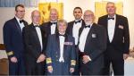 Present and former COs in attendance at the 1 ESU Mixed Dining-In held to commemorate the Unit’s 75th Anniversary. From left to right, LCol Thomas Murphy (current CO), LCol Dave Riddell (Ret’d), LCol Steve McEwen, LGen Chris Whitecross, LCol Phil Baker, Col Ed Everest (Ret’d), and Col Tom Carr (Ret’d).