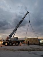Sea Containers of Construction Material from Canada being delivered to OSH LAC Prior to Construction