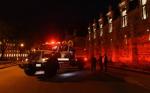 A static display of engineer vehicles was placed in front of the Armoury, the pull of the fire truck lights lead the delegates to the event.