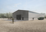 Rendering of the new permanent warehouse facility for the Canadian's from the eFP BG.