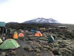 The view of Uhuru Peak from the Shira II campsite