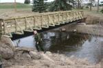 Photo of the First Pedestrian Walkway Bridge Completed Back in 2007 in the Vegreville Elk / Kinsmen Park That was Later Dedicated to LCol. Dan O’Keefe, Commanding Officer of 41 CER