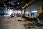 Shop Fabrication Work on the Pedestrian Bridge Superstructure at Debney Armoury, Edmonton