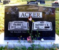 Frank Acker, Churchover Anglican Cemetery Shelburne NS