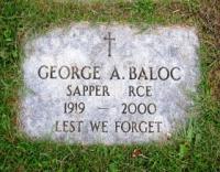 Sapper George A. Baloc (Ret'd) 100 Mile House Cemetery
