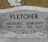 Richard and Dorothy Fletcher in the Kelvington Cemetery