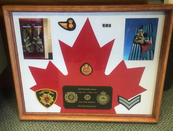 Shadowbox made for Cpl Stacey's family