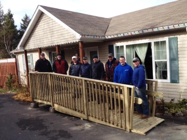 Ramp built for Mrs Susan Dempsey by CFB Greenwood Chapter of the CMEA.