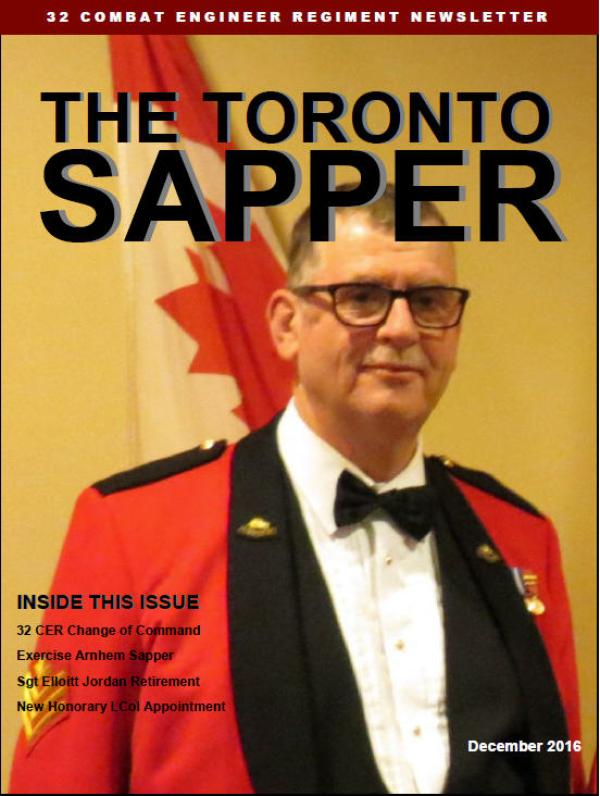 Toronto Sapper Dec 16 Cover
