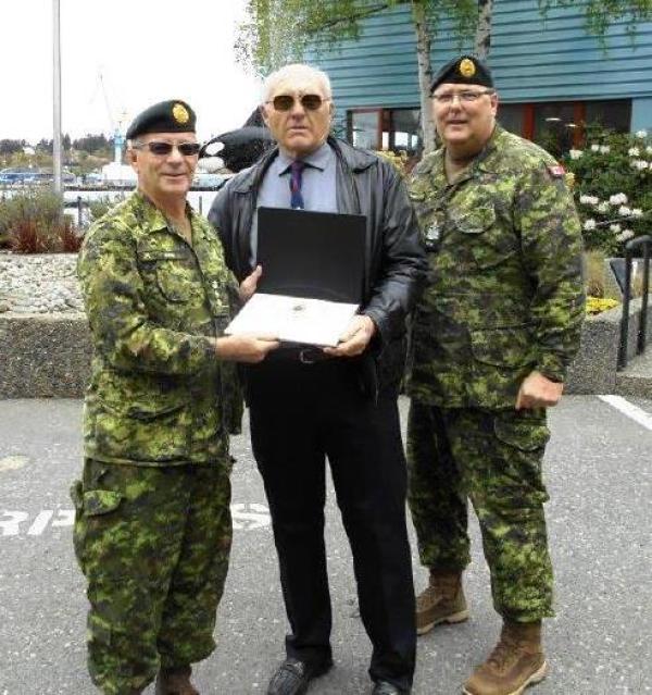 CME Colonel Commandant, BGen Steve Irwin (Ret’d), LCol Doug Foreman (Ret’d) and CME Branch CWO,
