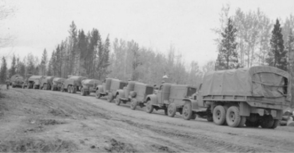 The Alaska Highway was officially opened on Nov. 20, 1942, and the Royal Canadian Engineers were tasked with maintaining and improving the road beginning April 1, 1946, shortly after the end of the Second World War. Fort St. John North Peace Museum Photo.