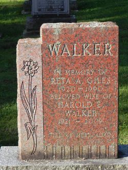 Harold Walker's Headstone in Belsyde Cemetery
